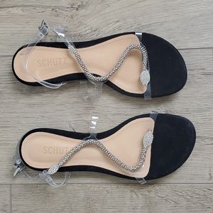 Brand New Schutz Clear Snake Sandals